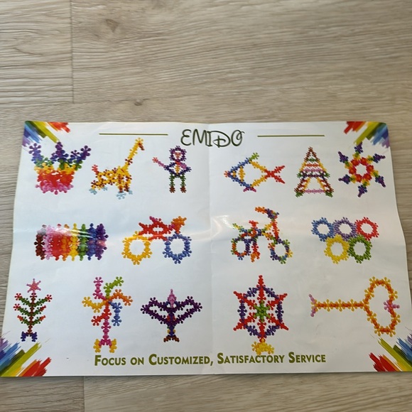Emido building block toys colorful building toys plastic in pouch like new - Picture 4 of 7